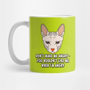 Angry Sphynx Cat Mug